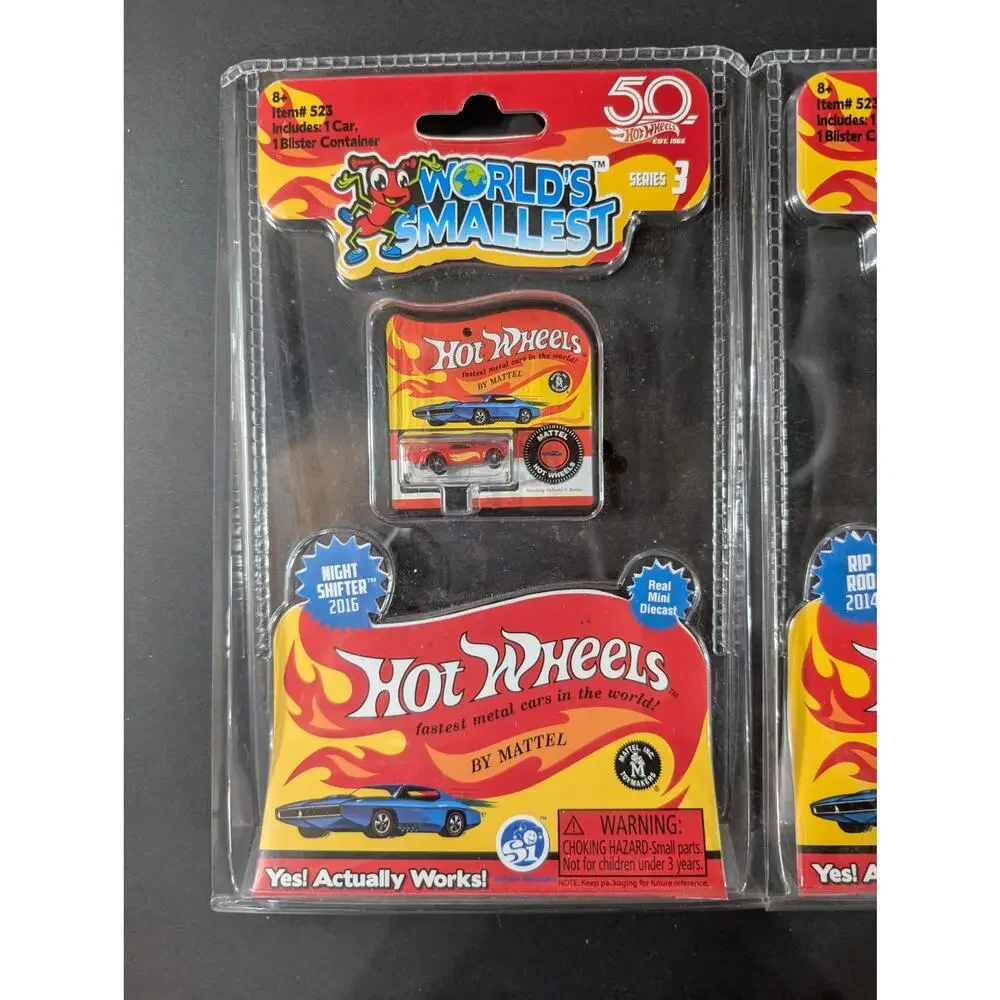Lot of 3 World's Smallest Hot Wheels 50th Anniversary Sealed Mini Cars